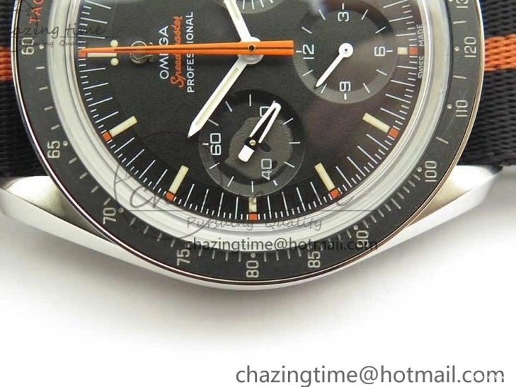 0325 Speedmaster Speedy Tuesday 2 ‘Ultraman’ OMF Best Edition on Nato Strap Manual Winding Chrono Movement Trendy 7991